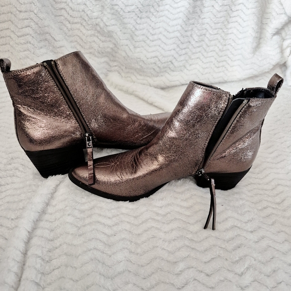 Circus by Sam Edelman Rose Gold  Sparkly Hartford Western Boots Size 10 - Picture 8 of 10